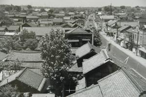 上尾駅東口中山道沿いの家並