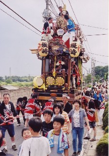 山車上での演奏