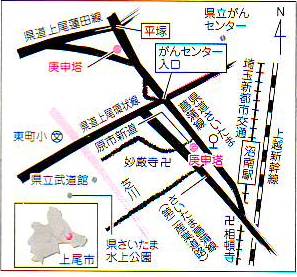 上尾の古い地名を歩こう35地図