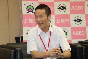 意気込みを語る池田岳郎さん